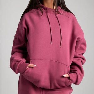 Comfrt Airplane Mode Travel Hoodie Women's Oversized Fleece Hoodie in Dusty Rose